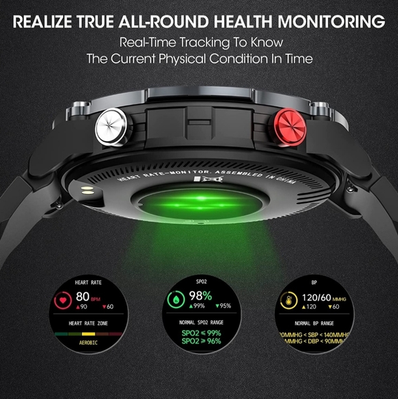 Android I Phone Tactical Smart Watch 5 ATM, Waterproof - Picture 3 of 7